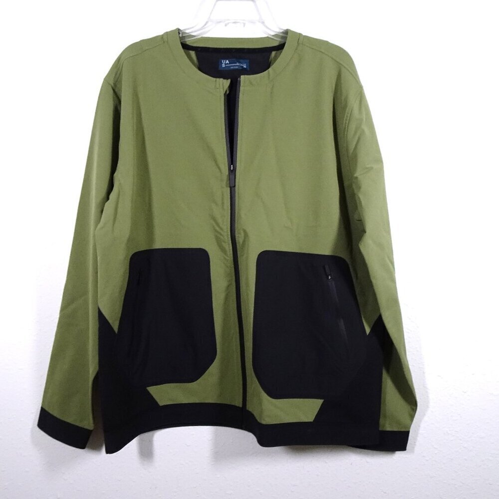 Under Armour UAS Pivot Stretch Jacket Men's Size XL Green Bomber Full Zip